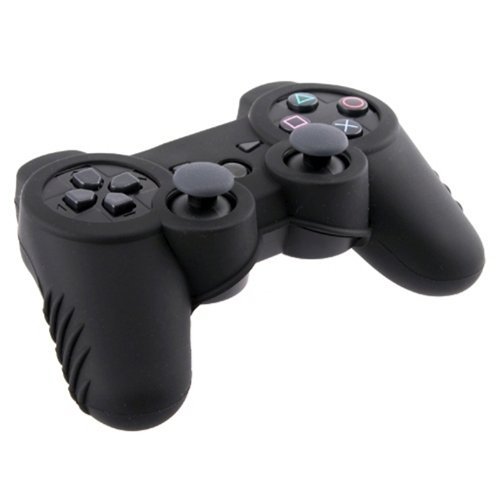 Importer520 Silikon Yumuşak Silikon Cilt Koruyucu Kapak Kılıf Combo Sony Playstaion PS3 Denetleyicisi için, Siyah