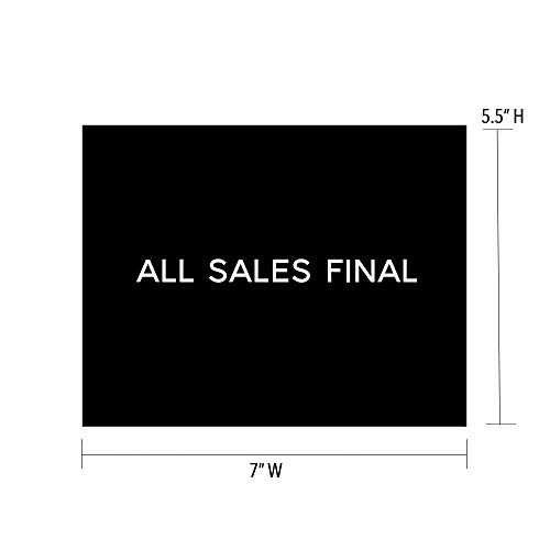 NAHANCO CD57ASF2-5 Ekranlar için Perakende Tabela Kartı, Tüm Satış Finali, 5 ½ H x 7 W, Kart Stoğunda Beyaz Baskılı Siyah-5