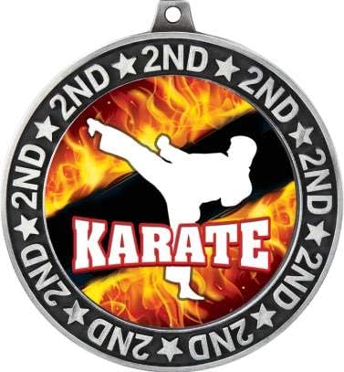 Karate İkincilik Madalyaları, 2 3/4 Gümüş Karate Dövüş Sanatları Trophy Madalya Ödülü Prime
