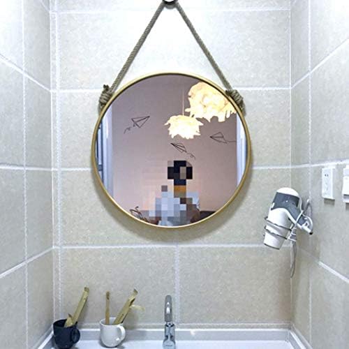 YMLSD Aynalar,Banyo Aynası Yuvarlak Dresser Ayna Makyaj Aynası, Altın, 70 Cm