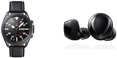 Samsung Galaxy Watch 3 (45mm, GPS, Bluetooth) Akıllı Saat-Samsung Galaxy Tomurcukları+ Plus ile Mystic Black (ABD Versiyonu),