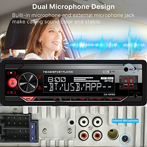 Tek Din Bluetooth Araç Stereo: aboutBit Dash Dijital Multimedya Alıcısı-Mechless Araba Radyo-MP3 Çalar USB / SD/AUX-ın FM /