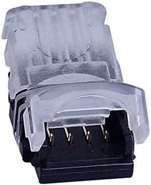 UOHGDPY 9 paketleri 4 Pin LED ışık şeridi konektörü için su geçirmez 0.39 / 10mm RGB 5050 LED şerit ultra gece LED konektörü,