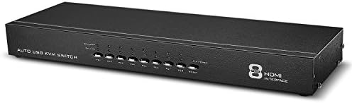 TNP KVM Swıtch HDMI (8 Port) Destek 1080 p Çözünürlük HDCP w / 8 HDMI ve USB Kabloları Push Button, kısayol Tuşu Kontrol Seçici