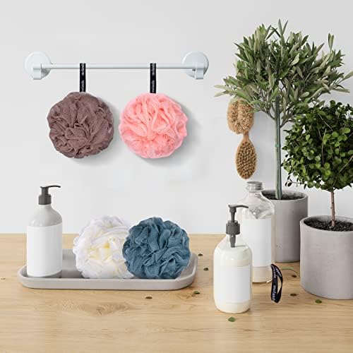 Molanda Duş lif kabağı Sünger-Örgü Fırça Topu Vücut Scrubber Topu Peeling için, duş Temel Cilt Bakımı-4 paketi