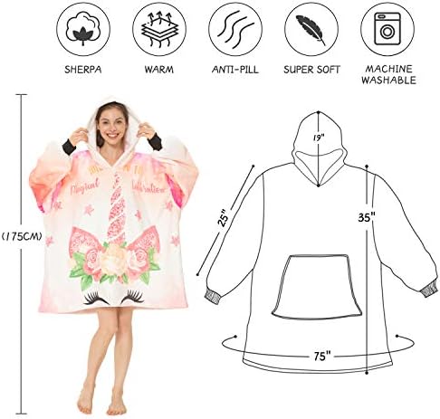 ArmuPrint Ayçiçeği Giyilebilir Battaniye Rahat Yumuşak Kapüşonlu Battaniye Şekerleme için Uygun Tv İzlerken Açık Hava Etkinlikleri