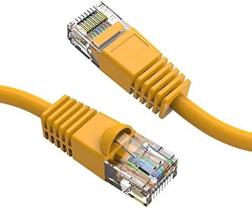 POWERFLUX Cat6 Ethernet Kablosu 35 Ft (20 Paket) - Cat6 Yama Kablosu, Cat6 Kablosu, Cat6 Ağ Kablosu, İnternet Kablosu - (Sarı)