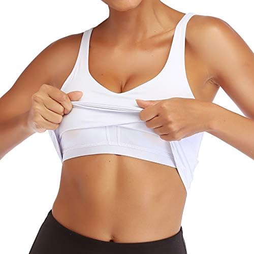 Vınfact Yoga Spor Sütyen Yastıklı Egzersiz Tankı Üstleri Spor Kırpma Üstleri Spor Kaşkorse Koşu Gömlek Kızlar Kadınlar için