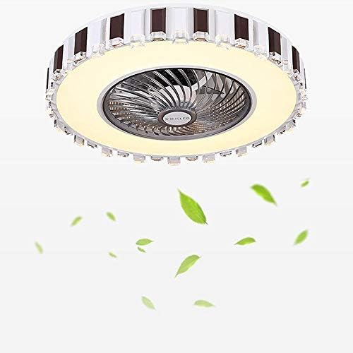 Aydınlatma ile HSCW Tavan Vantilatörleri Uzaktan Kumanda ile 48W Modern Kısılabilir Görünmez Fan LED Tavan Lambası Ayarlanabilir