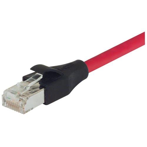 L-Com/Infinite Electronics-TRD695ASZRED-3-LSZH Korumalı Kategori 6a Kablo, RJ45 / RJ45, 26AWG Telli, Kırmızı, 3,0 ft