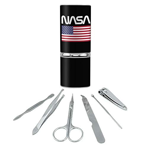 NASA Resmi Solucan Logosu Amerika Birleşik Devletleri ABD Bayrağı Paslanmaz Çelik Manikür Pedikür Tımar Güzellik Bakım Seyahat