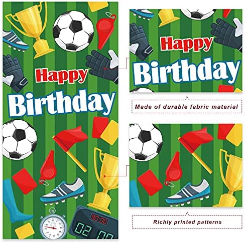 Futbol Mutlu Doğum Günü Afiş Zemin Futbolcular Spor Tema Iyilik Malzemeleri Bayrak Arka Plan fotoğraf kabini Sahne Dekor için