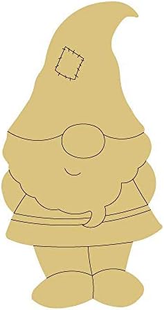 Gnome Tasarım Hatları tarafından Kesme Bitmemiş Ahşap Gnome Bahçe Kapı Askı MDF Şekil Tuval Tarzı 1 Sanat 1 (6)