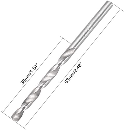 EuısdanAA 3.3 mm Büküm Matkap Yüksek Hız Çelik Bit HSS-4241 için Çelik, alüminyum Alaşım 10 adet(Broca helicoidal de 3,3 mm