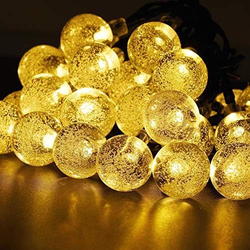 Güneş dize ışık 30 LED 20ft su geçirmez kristal top dize ışıklar bahçe, açık ve Noel süslemeleri için