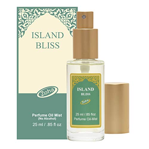 Island Bliss-Zoha tarafından Kadınlar ve Erkekler için alkolsüz, yağ bazlı Parfümler, 25 ml/.85 oz
