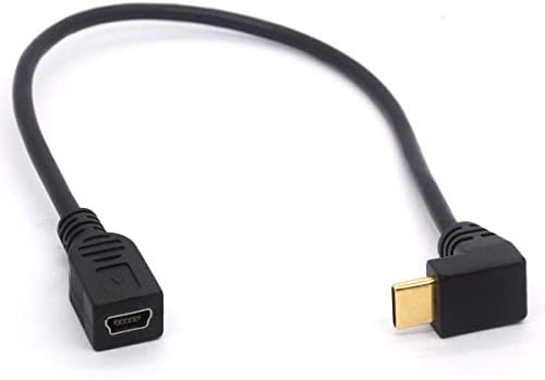 Mini USB Tip C Kablo Kordonu, Dik Açılı USB 3.1 Tip C Erkek Mini 5-Pin B USB Dişi Adaptör Dizüstü Bilgisayar, MacBook, Kamera,