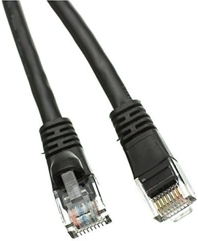 Cat5e Siyah Ethernet Patch Kablo, Snagless / Kalıplı Çizme, 4 Ayaklar