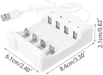 USB Fişli LGQing 1.2 V Şarj Edilebilir 4 Yuvalı AA / AAA Pil Şarj Cihazı