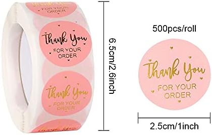 Fashyner 500 Adet Teşekkür Ederim Çıkartmalar Rulo Etiket Kraft Kağıt Yapılmış Güçlü Kendinden Yapışkanlı Çeşitli Stilleri