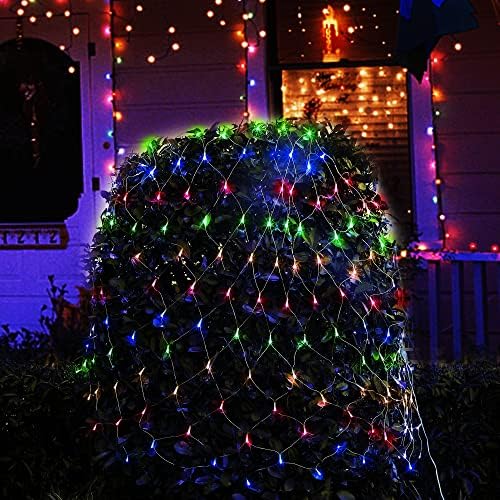 WATERGLİDE açık Noel Net ışıkları, 12FT x 5FT 360 LED örgü dize ışık 8 aydınlatma modları ile, bağlanabilir ışık için bahçe