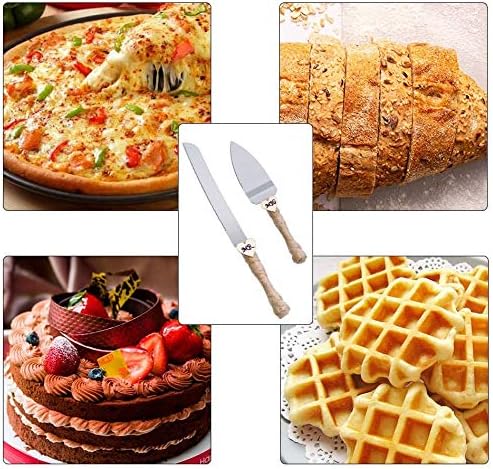 senover MR MRS Düğün Pastası Bıçak ve Sunucu Seti Pizza Pasta Kek Bıçak Kesici Serveing