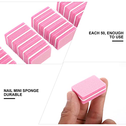 FOMİYES 50 pcs Mini Tampon Blokları Sünger, Oje Zımpara Tampon, Şeritler tırnak törpüsü Blok, tırnak Parlatıcı Tamponlar için