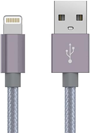 Sadece Kablosuz Yıldırım Kablosu (6ft) Örgülü iPhone Şarj Cihazı Kablosu Apple MFİ Sertifikalı-iPhone 5 ve Üstü-XS, XS Max,