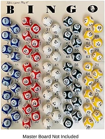 MR CİPS Profesyonel Numaralı Bingo Topları Yedek 1.5 İnç-38mm Bingo Ping Pong Topları için Elektronik Bingo Makinesi veya Bingo