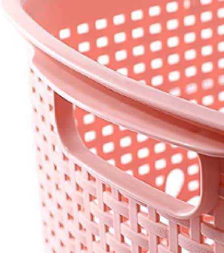 WSZJJ Kirli giysi Saklama Sepeti Oyuncak Sepeti Taşınabilir Plastik Banyo Tuvalet çamaşır sepeti Depolama Sepeti (Renk: Kahverengi)