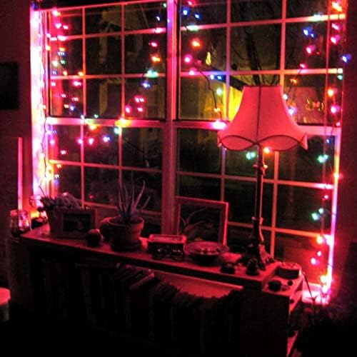 Renkli C6 LED Noel Çilek dize ışıklar Seti, 120 Çok Renkli Yönlü ampuller, Kapalı Açık tatil dekor aydınlatma süslemeleri için