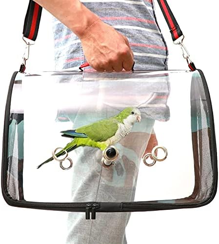 OMIDM Kuş kafesi Hafif Kuş Taşıyıcı Kafes Şeffaf Şeffaf Nefes Papağanlar Seyahat Çantası Küçük Hayvan Taşınabilir Giden Dişli