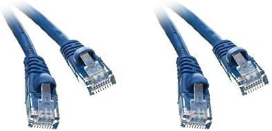 Cat5e Ethernet Yama Kablosu, Takılmayan / Kalıplanmış Önyükleme, 1,5 Fit, Mavi, 2'li Paket (ED752019)