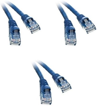 Cat5e Ethernet Yama Kablosu, Takılmayan / Kalıplanmış Önyükleme, 1,5, Mavi, 3'lü Paket (ED752026)