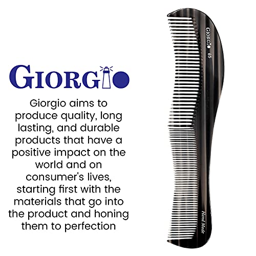 Giorgio G65 Klasik Dresser Kontur Tarak, Erkekler, Kadınlar ve Çocuklar için Çift Diş Kaba/İnce Saç Şekillendirici Bakım Tarağı.