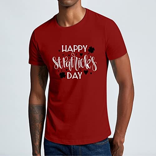 Grafik T Shirt Erkek Aziz patrick Günü Tees Casual Kısa Kollu Crewneck Katı Renk Gevşek Fit Tüm Maç Temel Tshirt
