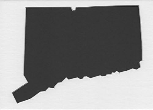 4 Katlı Mat Tahtadan Yapılmış 5x7 Connecticut Eyalet Şablonu
