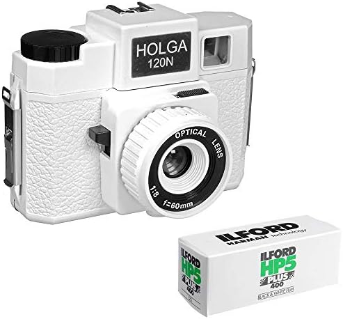 Holga 173-120 Holgawood 120N Orta Format Kamera (Casablanco) Siyah Beyaz Negatif Filmli Paket (120 Rulo Film)