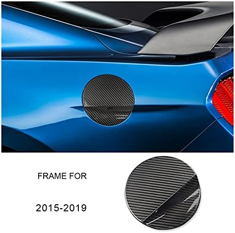 SHUAI Fit Ford Mustang ıçin 2015 2017 2018 2019 Aksesuarları Sert Karbon Fiber Etiket Araba depo kapağı Yakıt depo kapağı