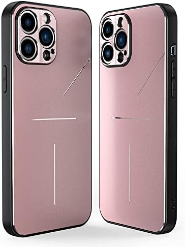 iPhone13pro Cep Telefonu Koruyucu kılıf 6.1 inç ile uyumlu, HOOYAS Metal Arka Plaka + TPU Yumuşak Kenar, aşınmaya Dayanıklı