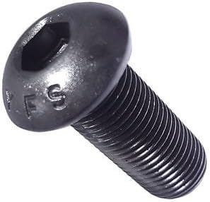 Soket Düğme Başlı Vida, 1/2-13 x 1/2, Alaşımlı Çelik, Siyah Oksit, Altıgen Soket (Miktar: 500) Kaba Diş, 1/2 inç Altıgen Allen