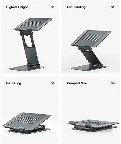 Laptop Standı Katlanabilir Ayakta Oturmak Laptop Standı Yükseltici Ergonomik Yüksekliği Ayarlanabilir Laptop Standı Havalandırmalı