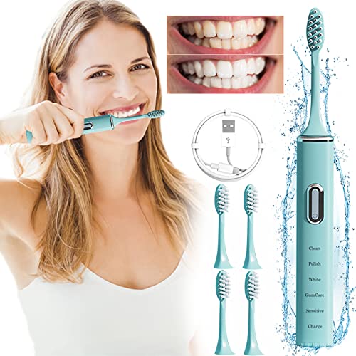 Simayixx Elektrikli Diş Fırçası Koruyucu Temiz Şarj Seyahat Çantası Ve Ekstra Fırça Kafası İle Beş Titreşim Modu Temizleme