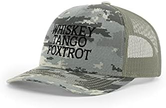 B Spor giyim viski Tango Foxtrot Camo ordu ayarlanabilir Richardson 112 şapka giymek